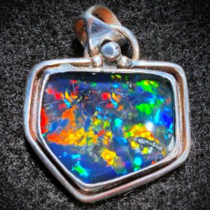 Vibrant gemstone necklace with silver setting