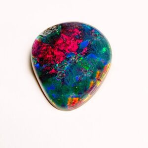 Vibrant multicolored opal stone close-up