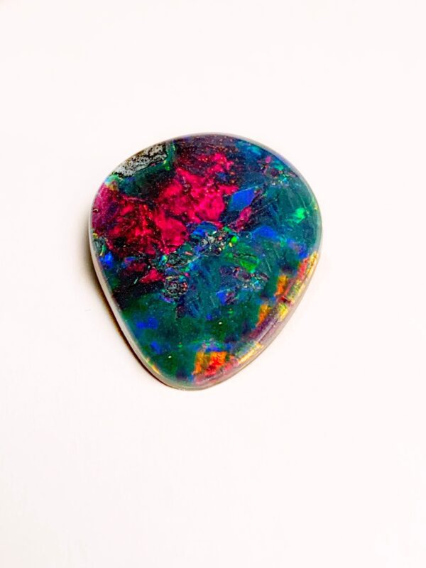 Vibrant multicolored opal stone close-up