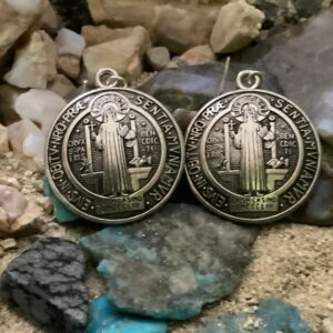 Saint Benedict medals with stones