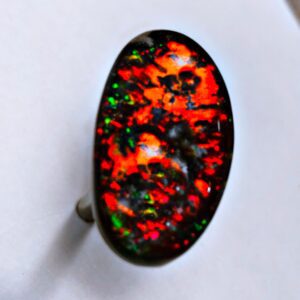 Colorful opal gemstone with fiery hues
