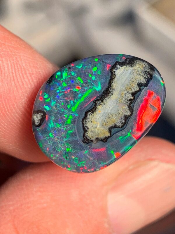 Iridescent opal displaying unique colors
