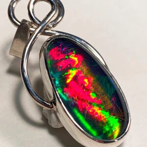 Vibrant gemstone jewelry with silver loop