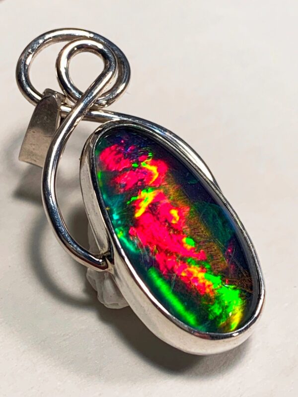 Vibrant gemstone jewelry with silver loop