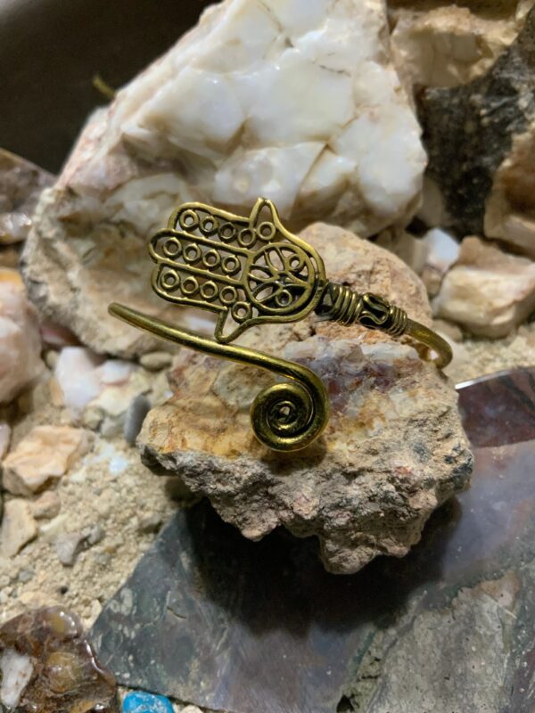 Gold bracelet with Hamsa design