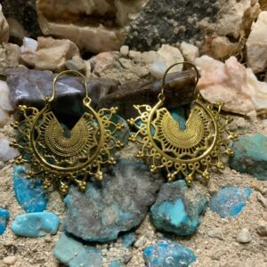 Decorative jewelry amidst natural stones