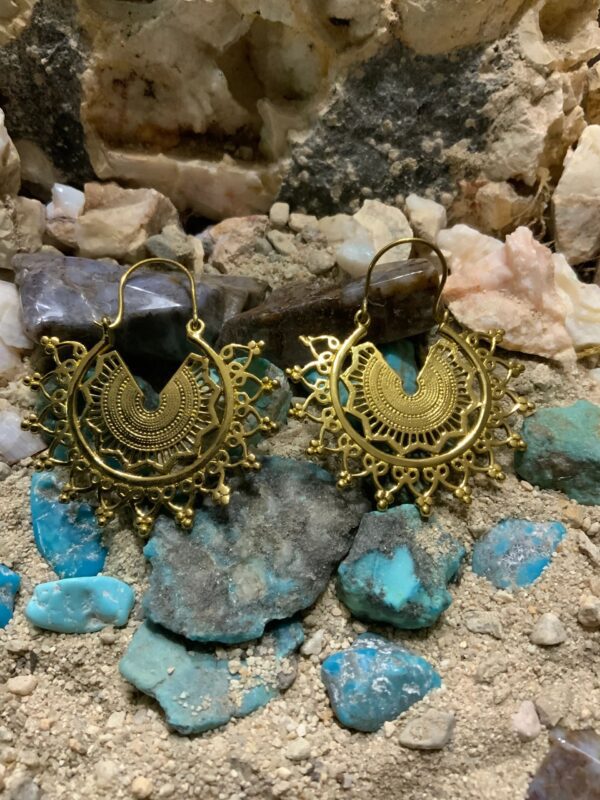 Decorative jewelry amidst natural stones