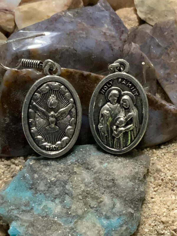 Metal medallions with sacred imagery