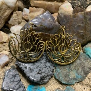 Intricate earrings with stones