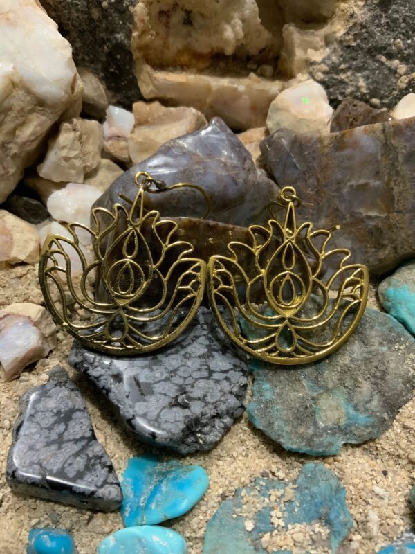 Intricate earrings with stones