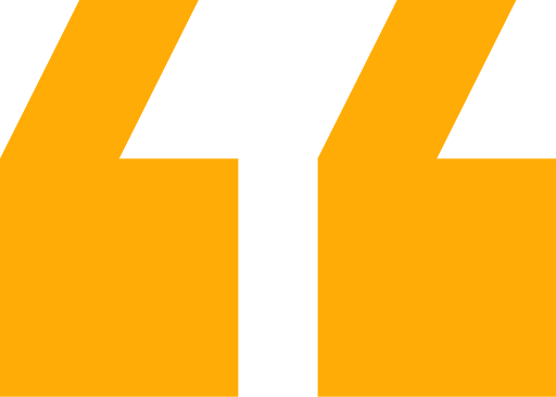 Yellow quotation marks on black background